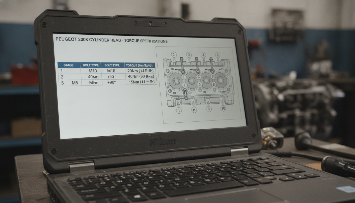 Technical diagrams in Peugeot repair manual