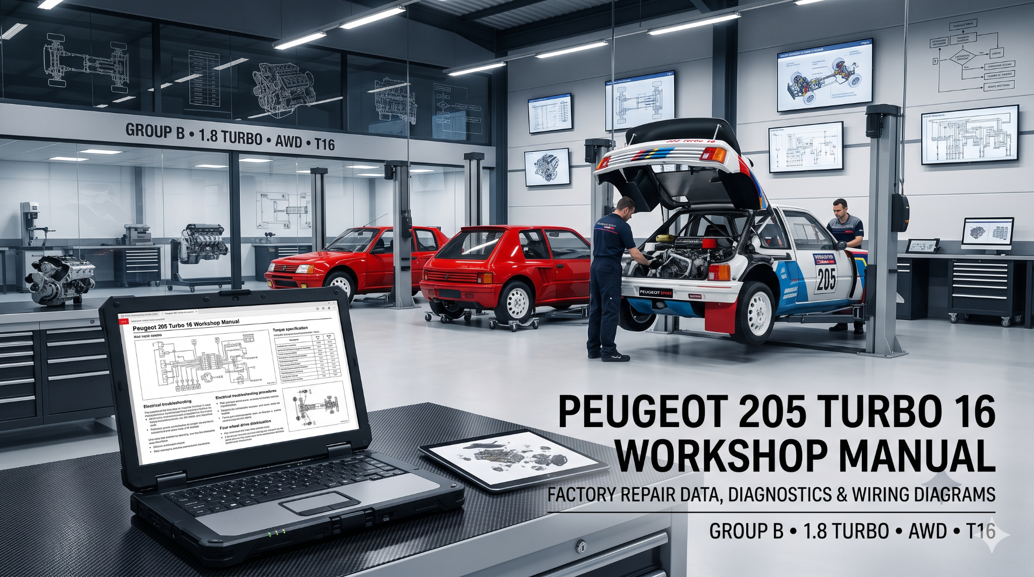 Peugeot 205 Turbo 16 digital manuals
