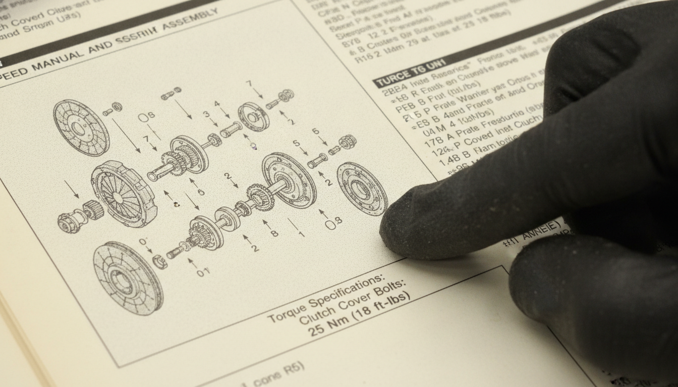 Ford Laser transmission diagram torque specs manual view
