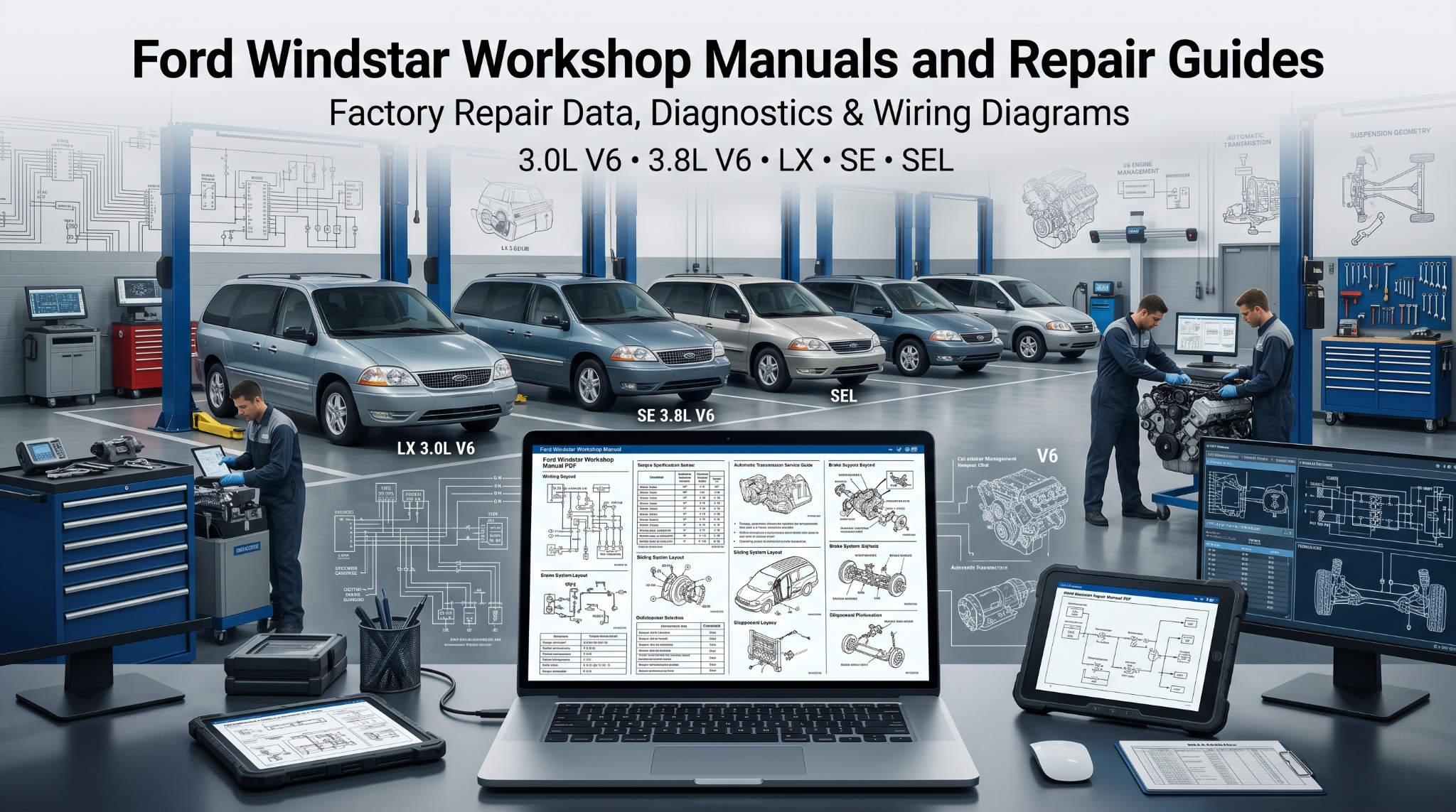 Ford Windstar manuals on digital screens