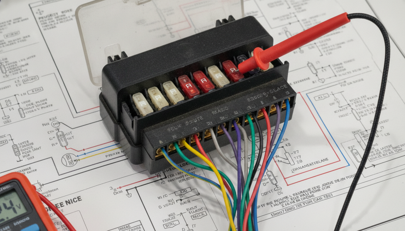 Peugeot 104 electrical wiring circuit diagram