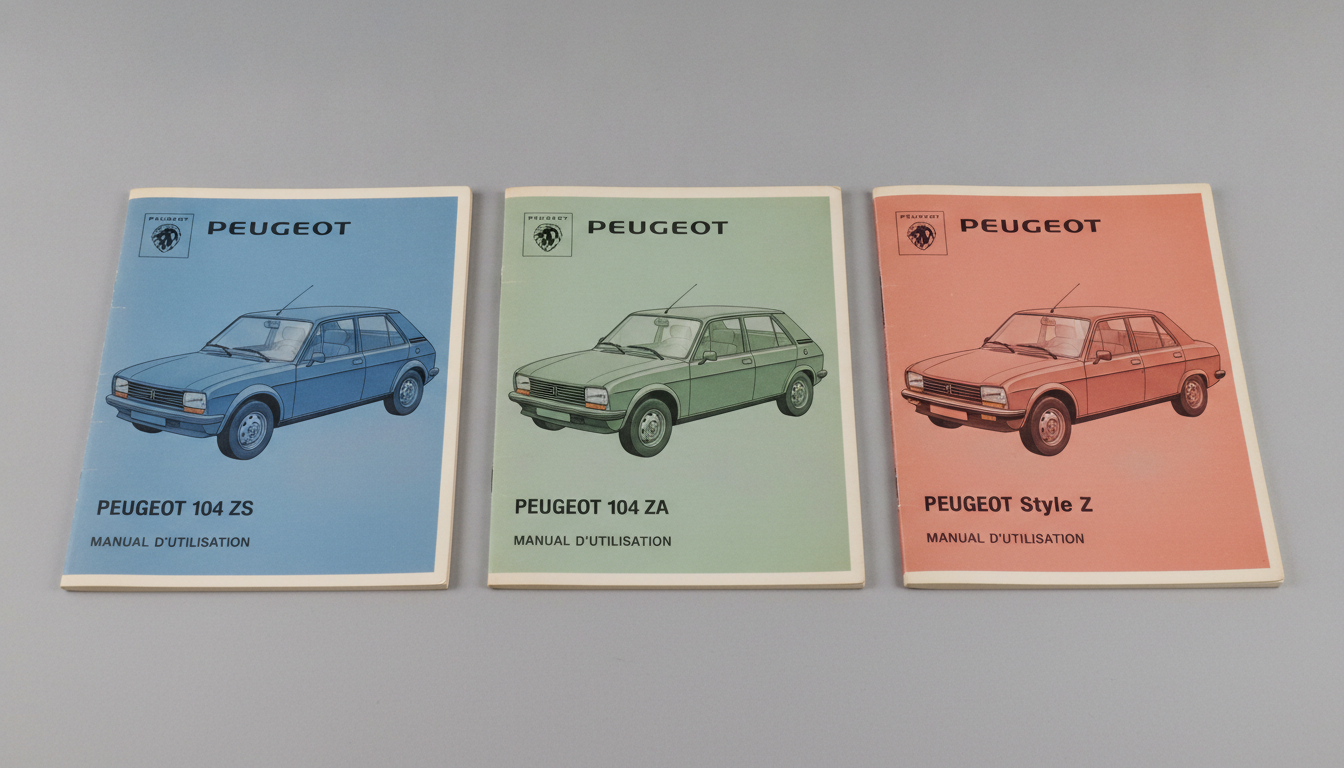 Different Peugeot 104 Coupe model manuals