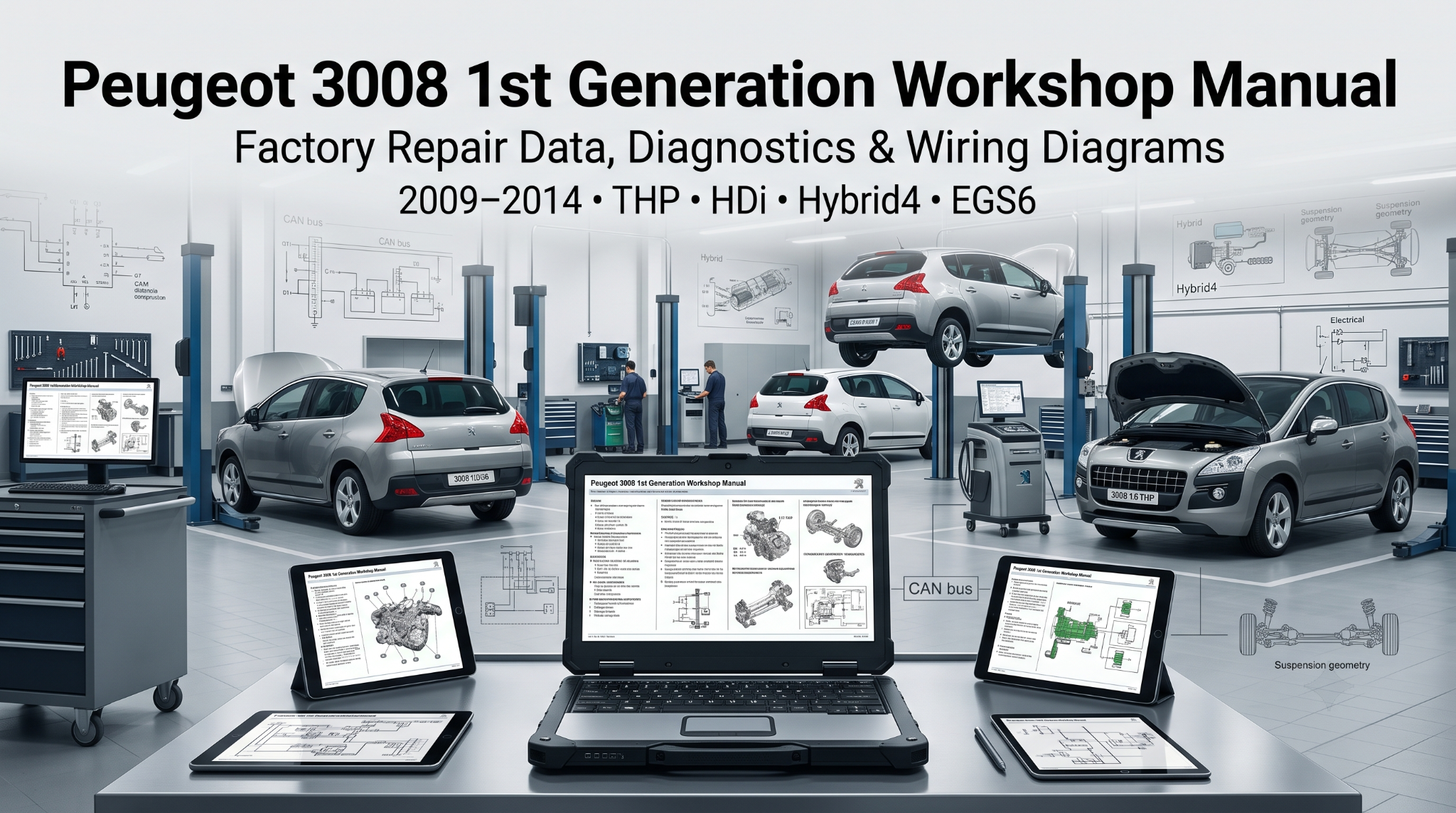 Peugeot 3008 first-generation manuals on screens