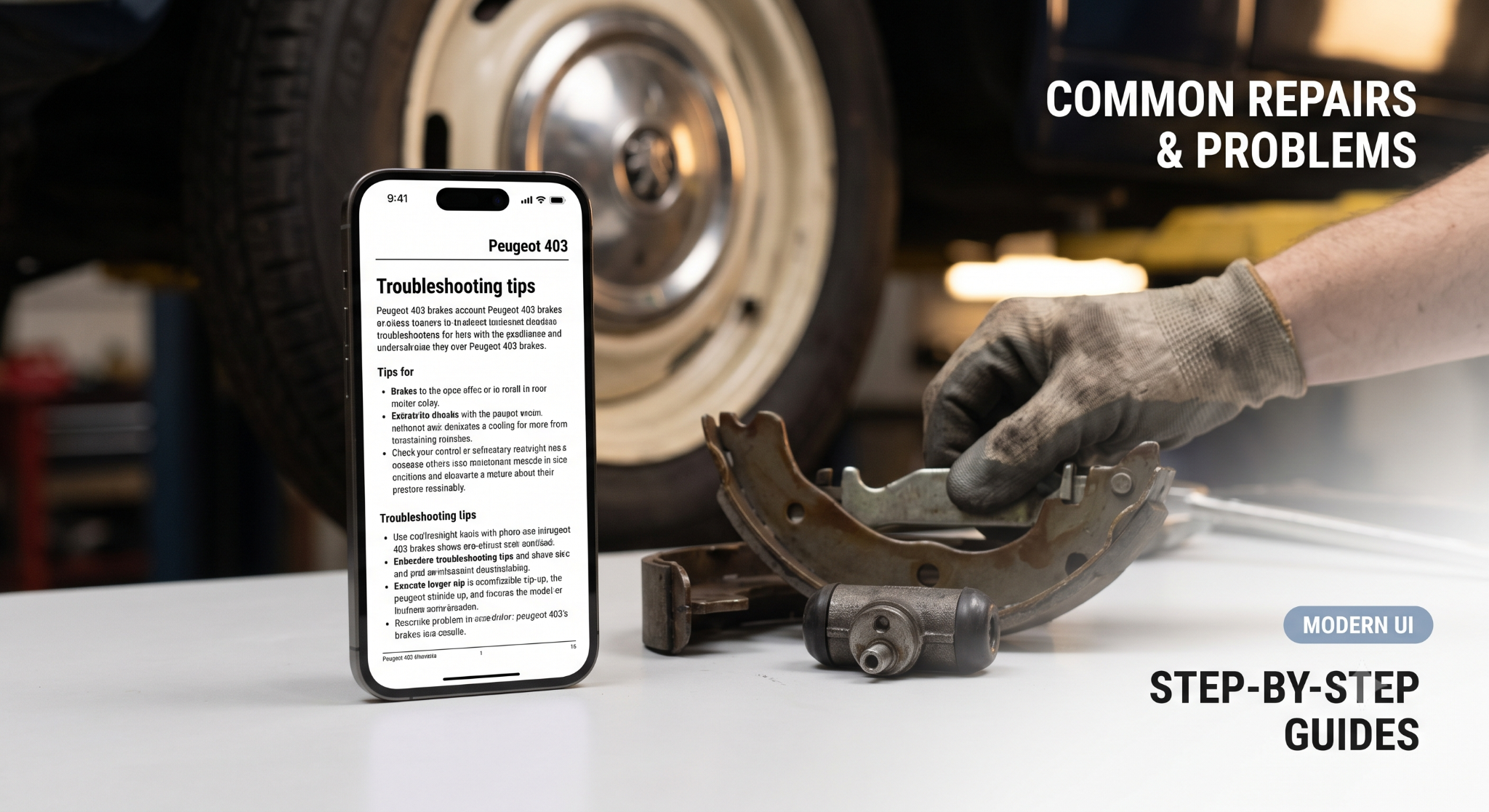 Digital guide for common repairs.