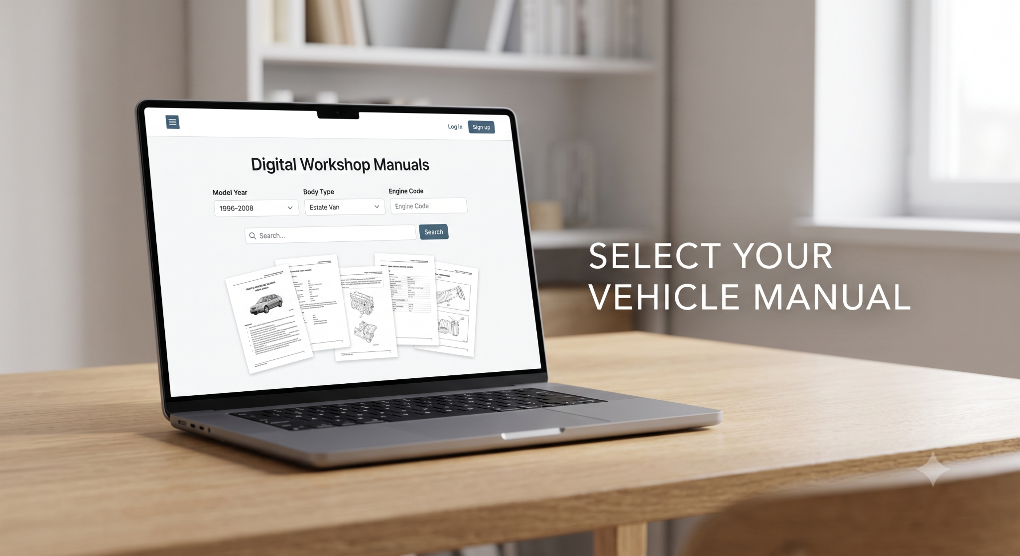 Digital interface for finding Peugeot Partner repair manual.