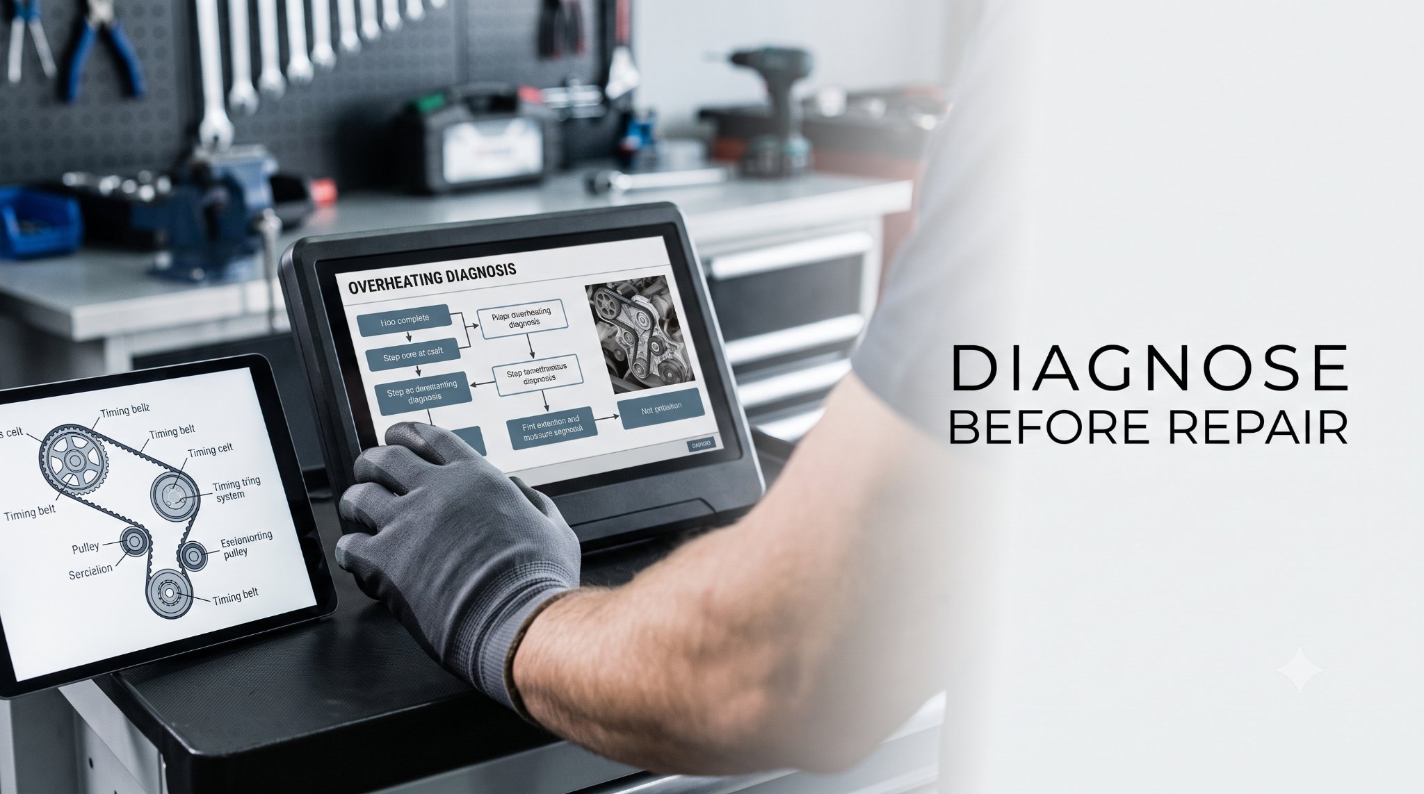 Digital diagnostic flowchart for common Peugeot Partner faults.
