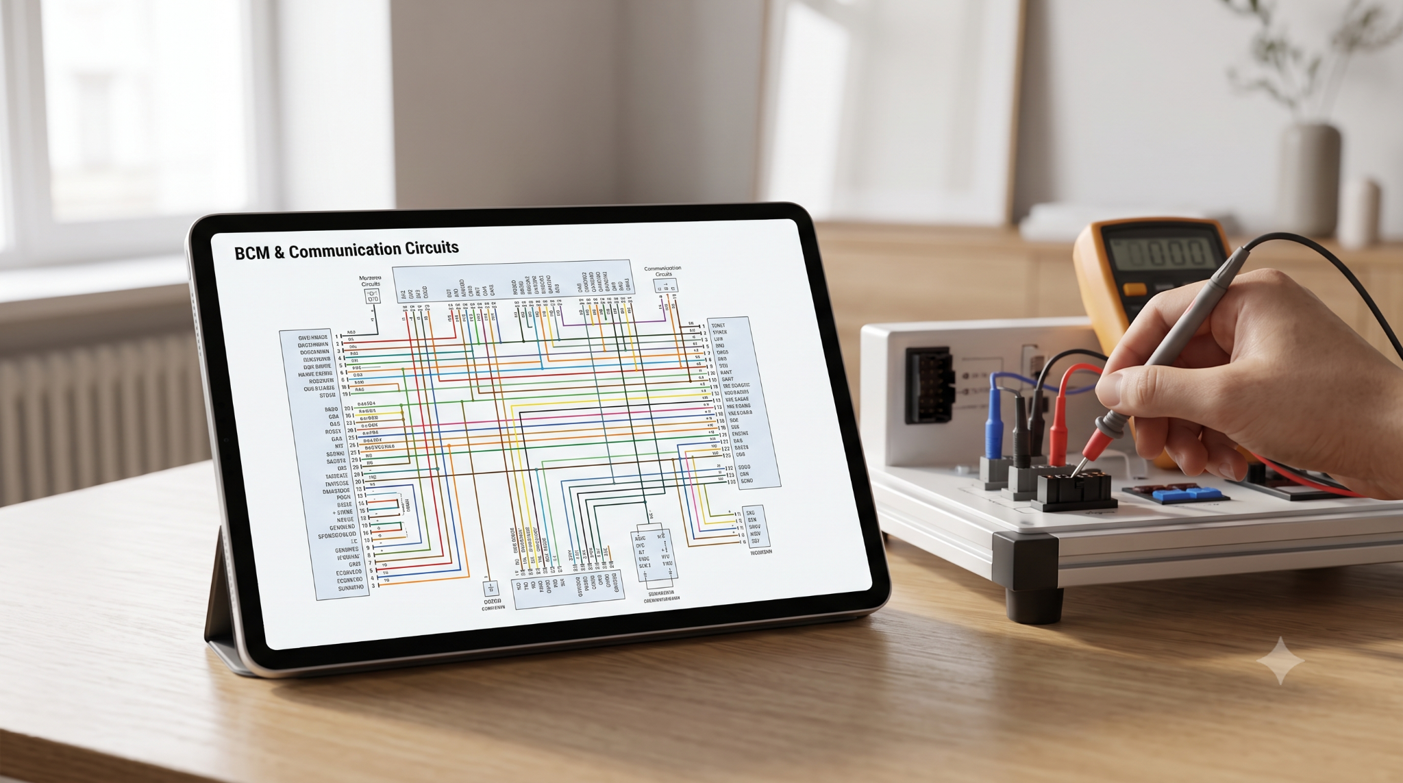 Cobalt wiring diagram used with a multimeter.